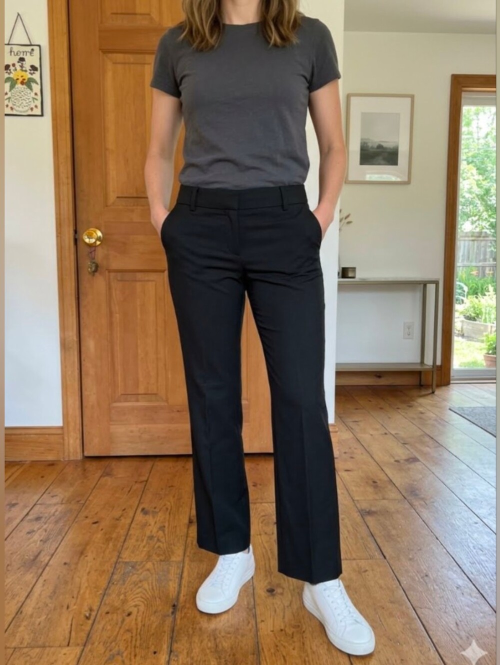 Old Navy Y2K Black Just Below The Waist Stretch Ankle Trousers Size 1